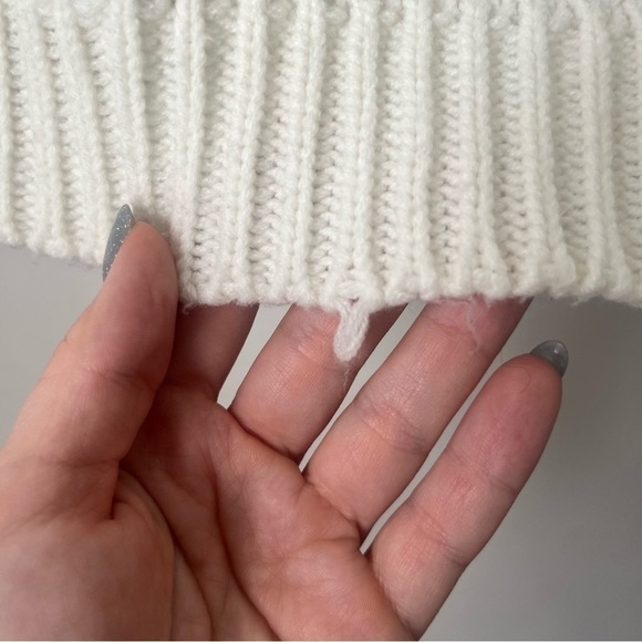 Vintage 70s Campus Shop White Brown Yellow Knit Sweater M - Picture 4 of 4